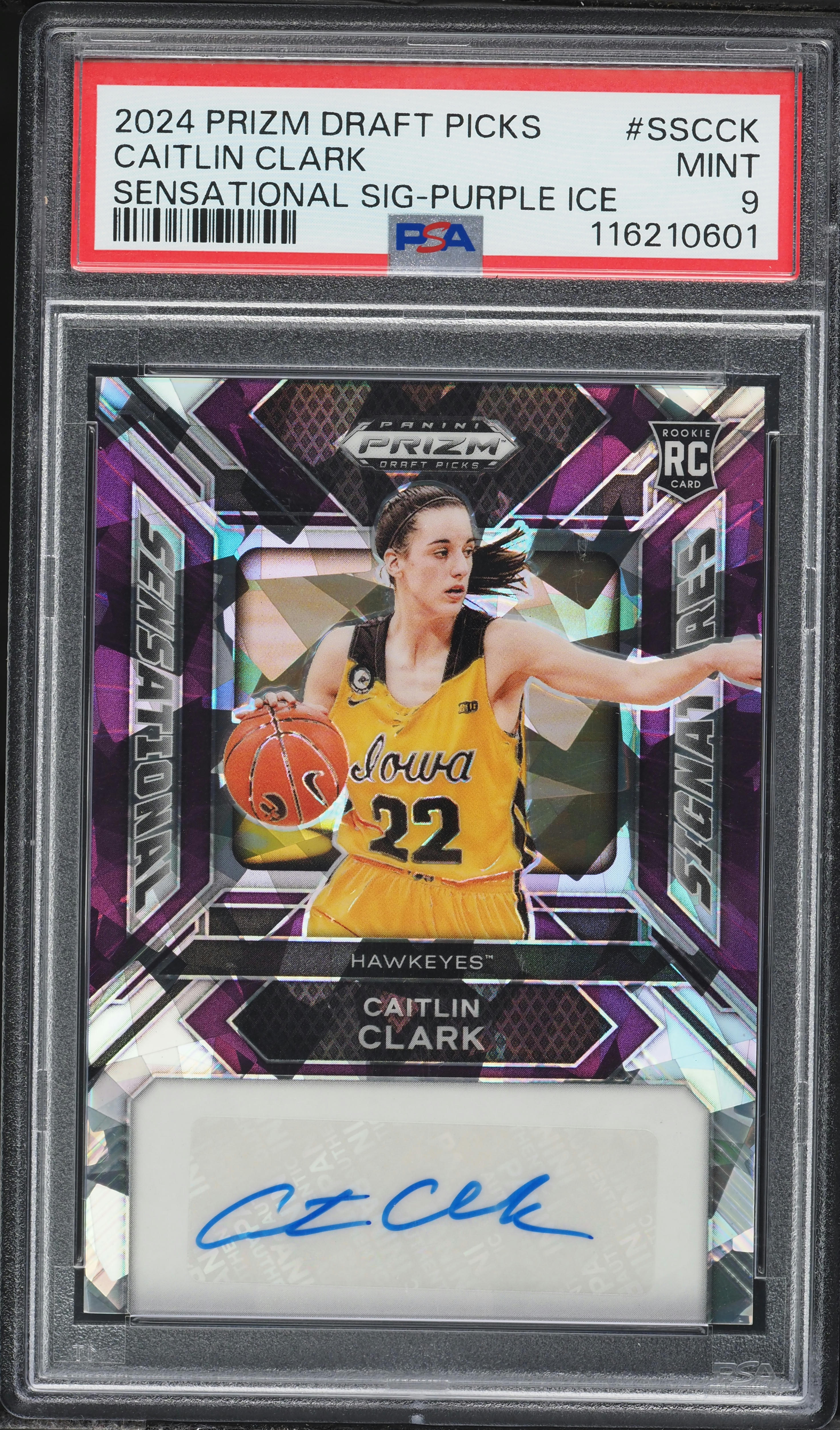 2024 Panini Prizm Draft Sensational Purple Ice Caitlin Clark