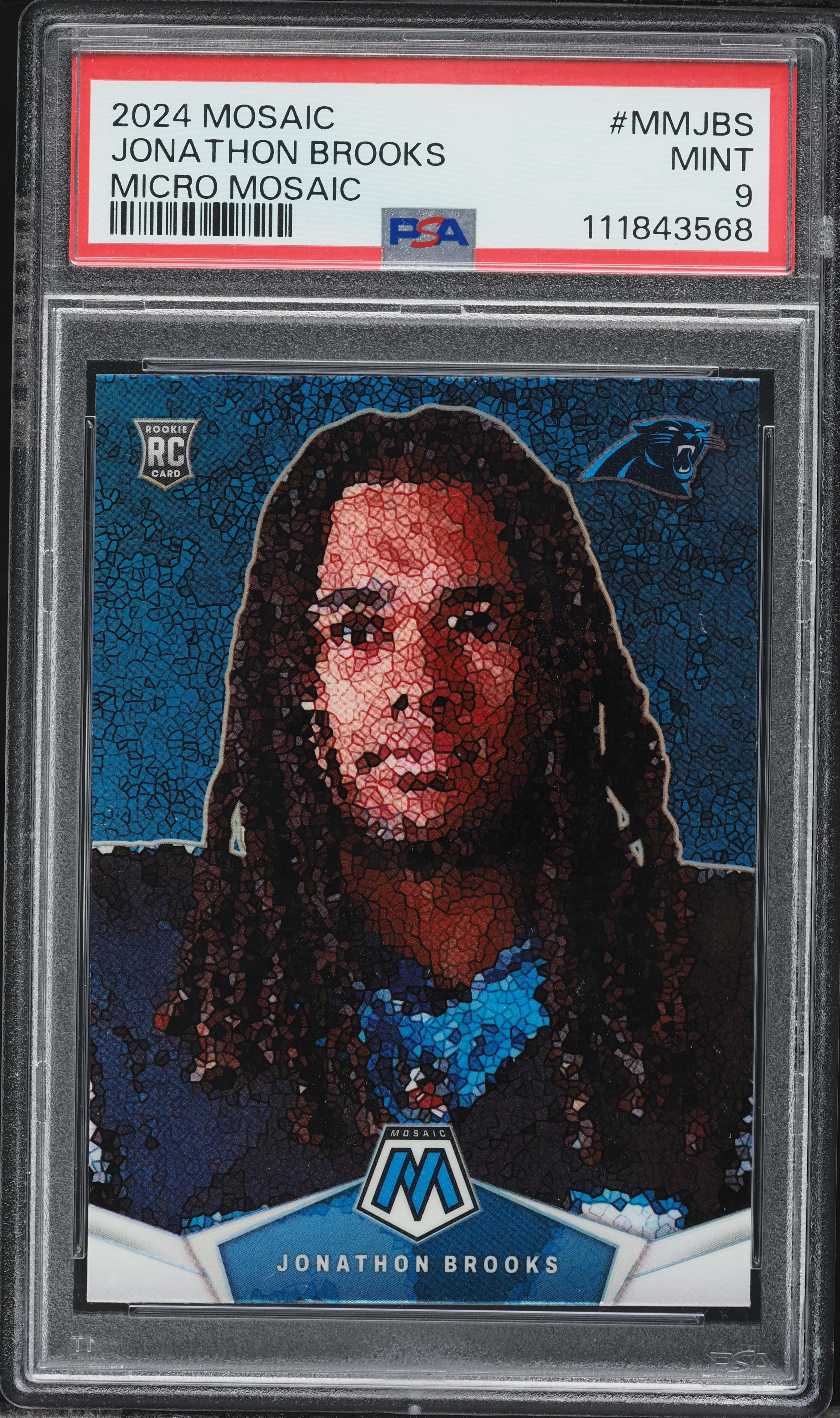 2024 Panini Mosaic Micro Mosaic Jonathon Brooks ROOKIE #MMJBS PSA