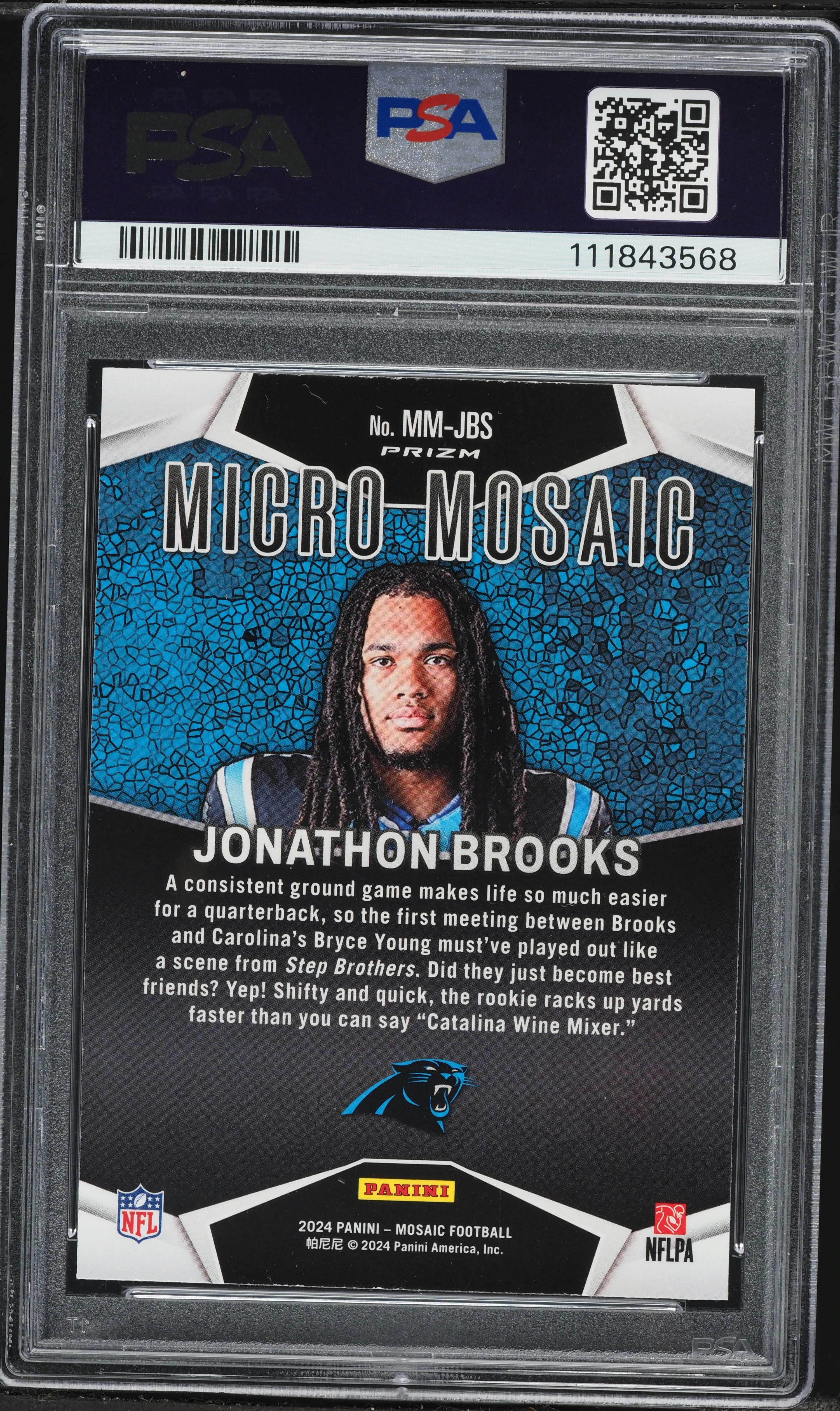2024 Panini Mosaic Micro Mosaic Jonathon Brooks ROOKIE #MMJBS PSA