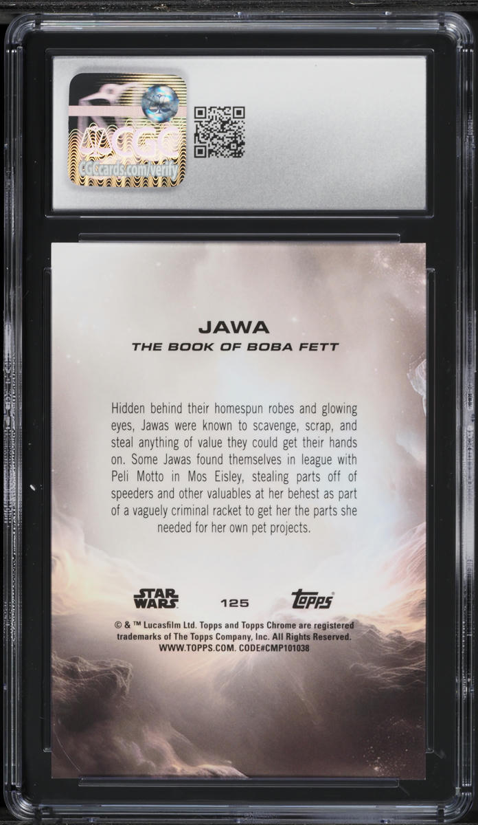 2025 Topps Chrome Star Wars Rebel Orange Wave Refractor Jawa /25 #125 CGC 10 GEM MINT