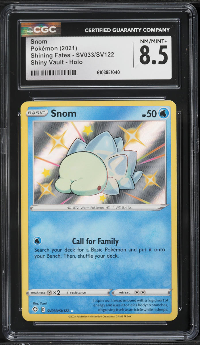 snom pokemon card value {040/193}Snom (Energy Mirror) Water / 50 / Basic Attack 1 Snom 168/162 SV05: Temporal Forces