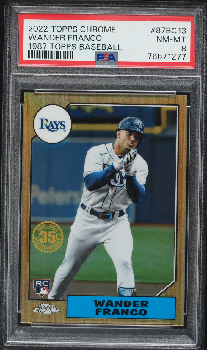2022 Topps Chrome '87 Wander Franco ROOKIE #87BC-13 PSA 8 NM-MT
