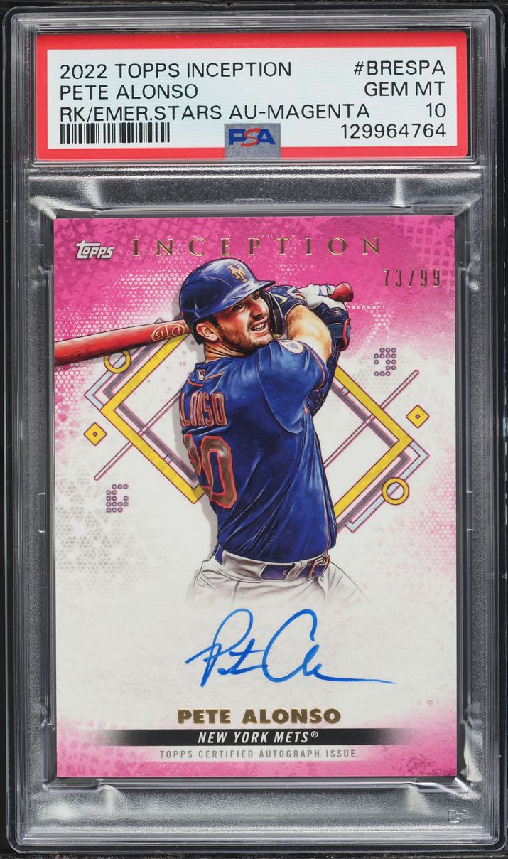 2022 Topps Inception Emerging Stars Magenta Pete Alonso ROOKIE