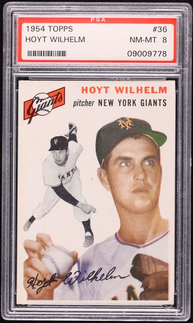 1954 Topps Hoyt Wilhelm #36 PSA 8 NM-MT
