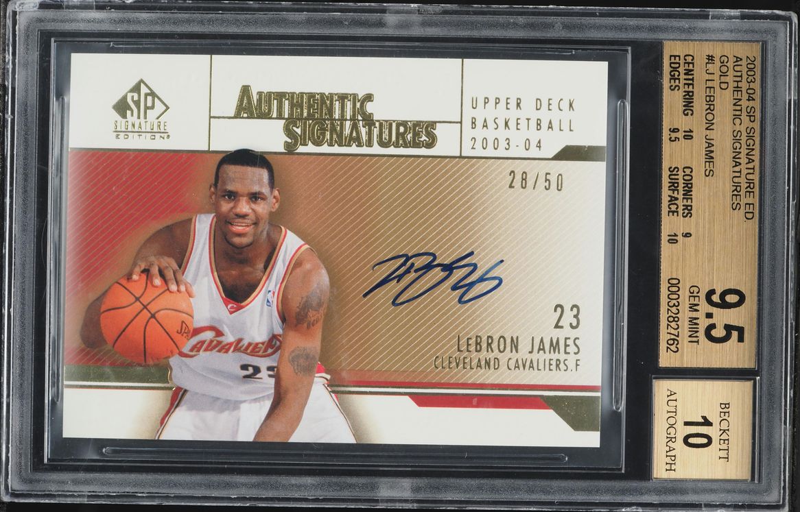 2003 SP Signature Edition Gold LeBron James ROOKIE AUTO /50 #AS-LJ BGS 9.5 GEM MINT