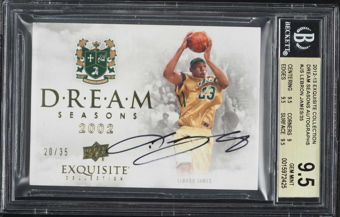 2012 Exquisite Collection Dream Seasons LeBron James AUTO /35 #DS-JS BGS 9.5 GEM MINT