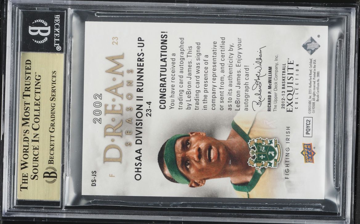 2012 Exquisite Collection Dream Seasons LeBron James AUTO /35 #DS-JS BGS 9.5 GEM MINT