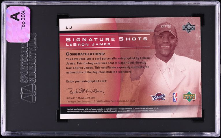 2003 Upper Deck Sweet Shot Signature LeBron James ROOKIE AUTO #LJ