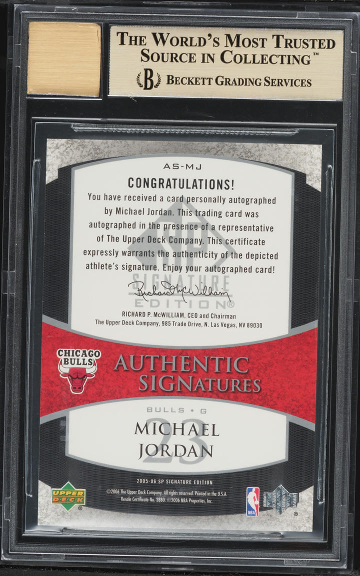 2005 SP Signature Edition Michael Jordan AUTO #AS-MJ BGS 9.5 GEM MINT