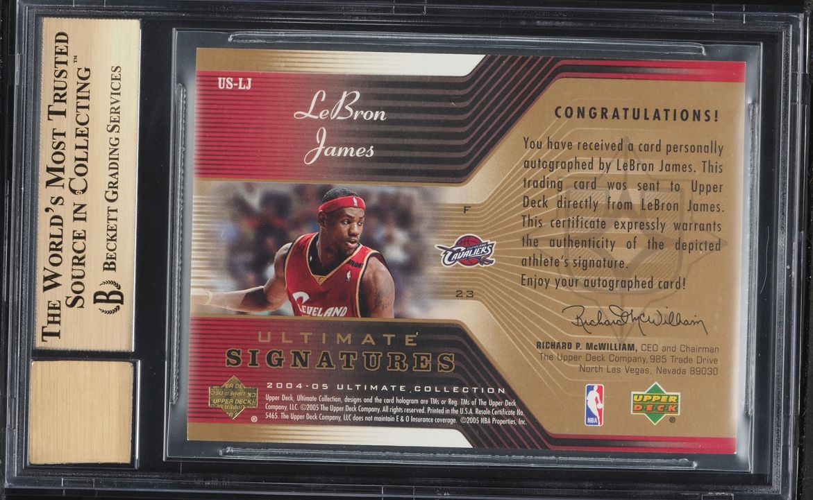 2004 Ultimate Collection LeBron James AUTO #US-LJ BGS 9.5 GEM MINT