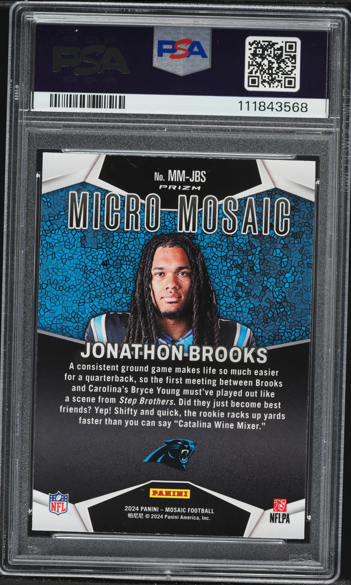 2024 Panini Mosaic Micro Mosaic Jonathon Brooks ROOKIE #MMJBS PSA