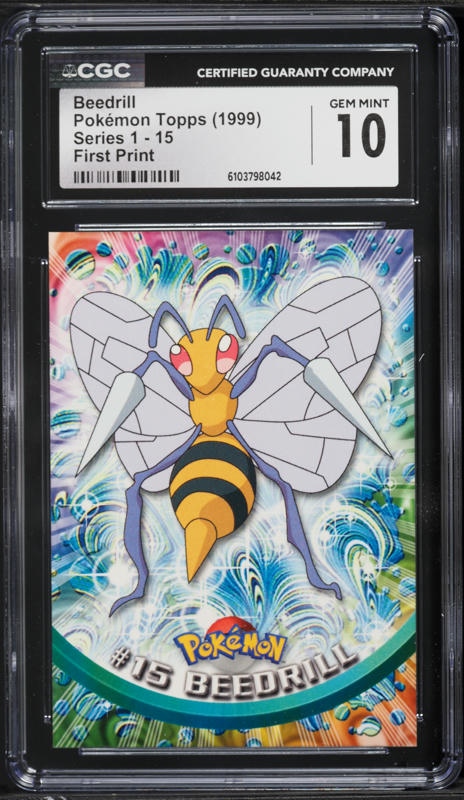 1999 Topps Pokemon Series 1 Beedrill #15 CGC 10 GEM MINT on Fanatics Collect
