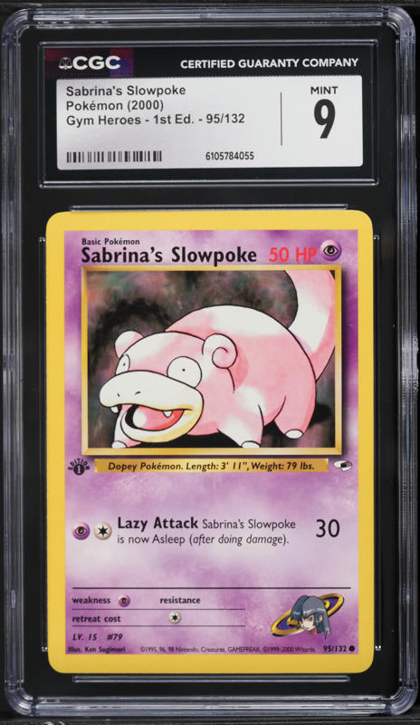 2000 Pokemon Gym Heroes 1st Edition Sabrina's Slowpoke #95 CGC 9 MINT on Fanatics Collect 2000 Pokemon Gym Heroes 1st Edition Sabrina's Slowpoke #95 CGC 9 MINT on Fanatics Collect