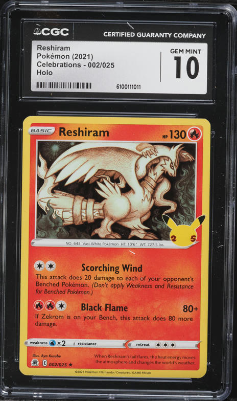2021 reshiram pokemon card 2021 Pokmon Reshiram PSA 9 MINT Celebrations Classic Collection #113