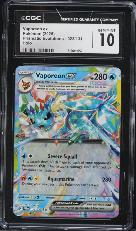 vaporeon ex pokemon card (149/131)  PokeGuard Evolves from Eevee Type Vaporeon ex SIR [PRE EN