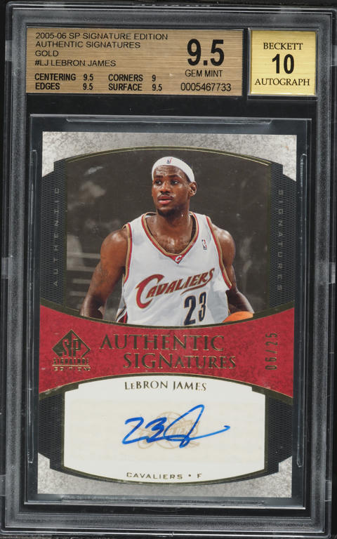 2005 SP Signature Edition Authentic Gold LeBron James AUTO /25 #AS