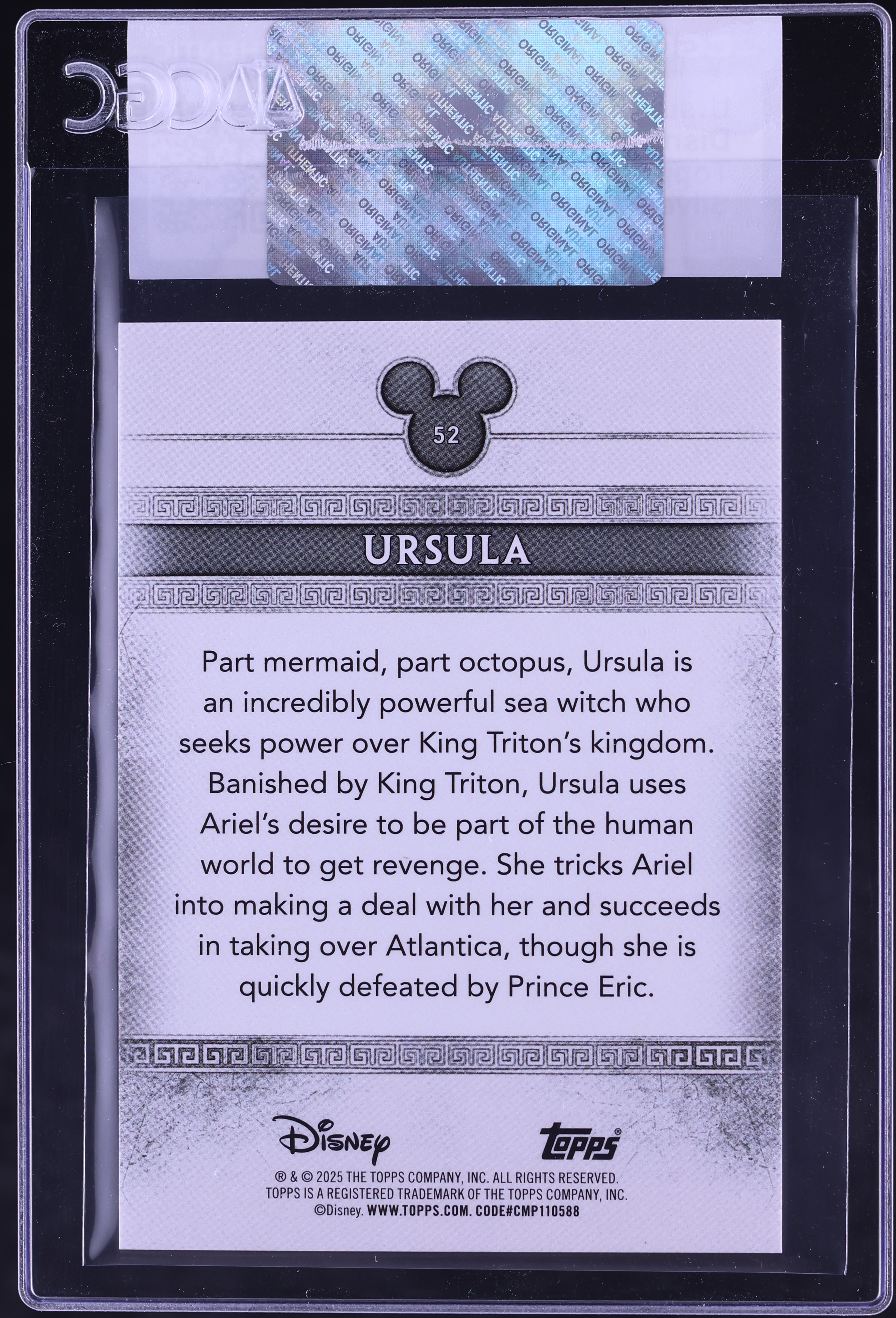 2025 Topps Disney Mint Silver Ursula #52 CGC AUTH on Fanatics Collect
