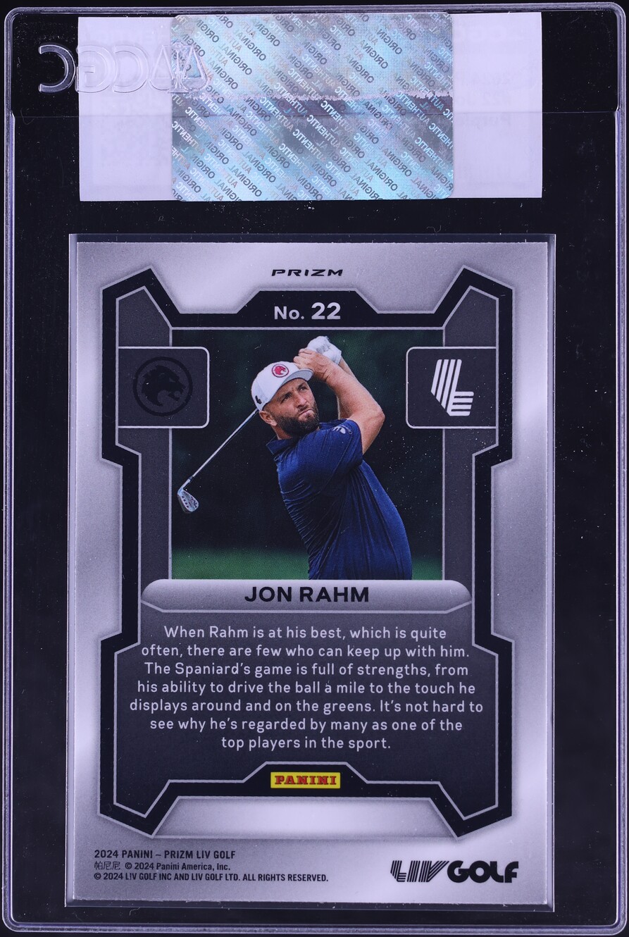 2024 Panini Prizm LIV Golf Purple Pulsar Jon Rahm ROOKIE #22 CGC