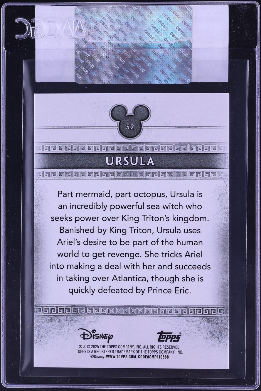 2025 Topps Disney Mint Silver Ursula #52 CGC AUTH on Fanatics Collect