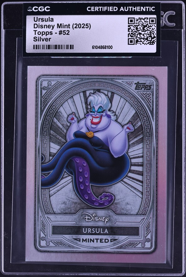 2023 Topps Chrome Disney 100 Pink Refractor Ursula /399 #54 CGC