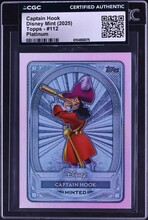 2025 Topps Disney Mint Platinum Captain Hook /99 #112 CGC AUTH on