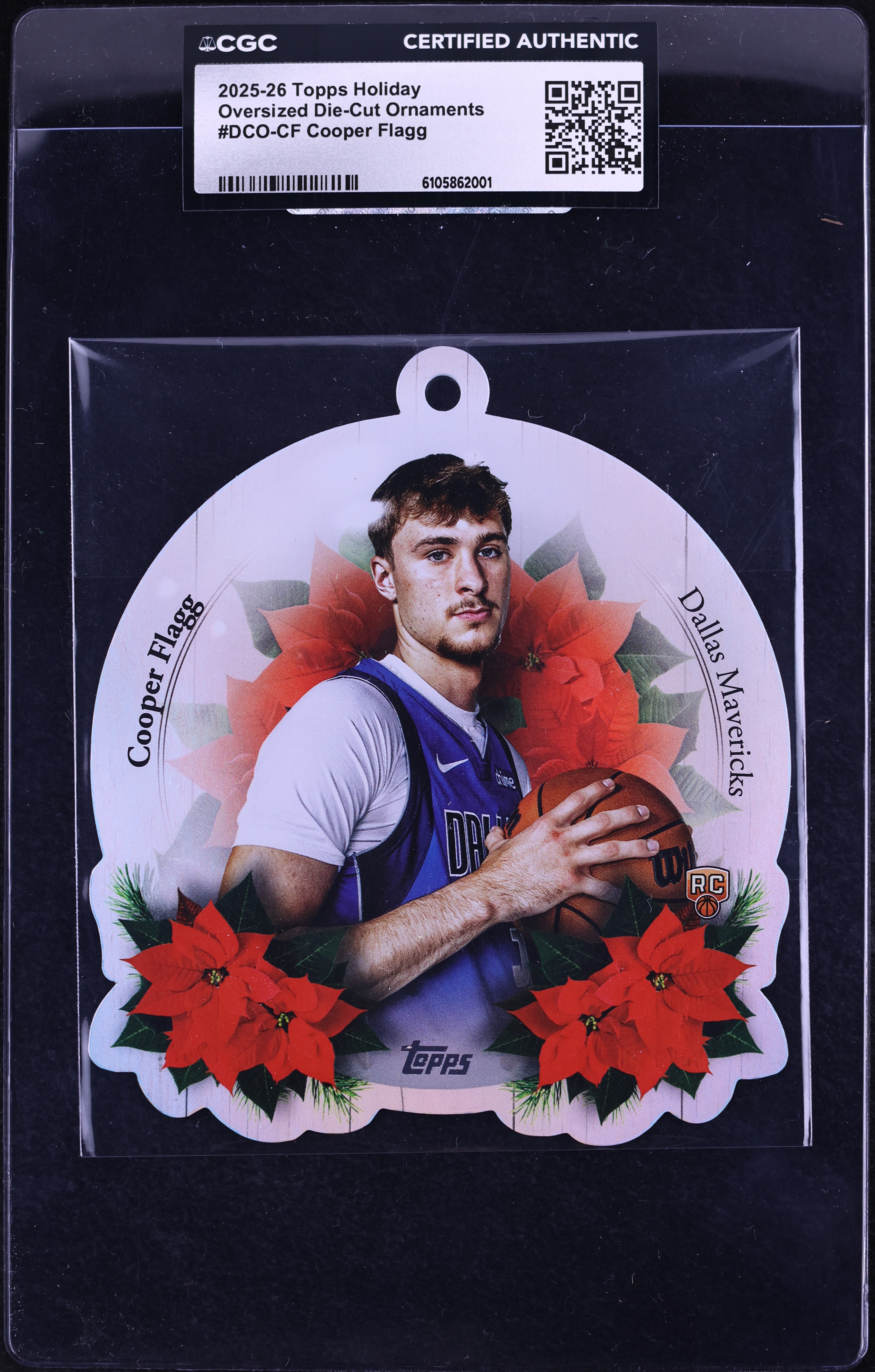 2025 Topps Holiday Oversized Die-Cut Ornaments Cooper Flagg ROOKIE 