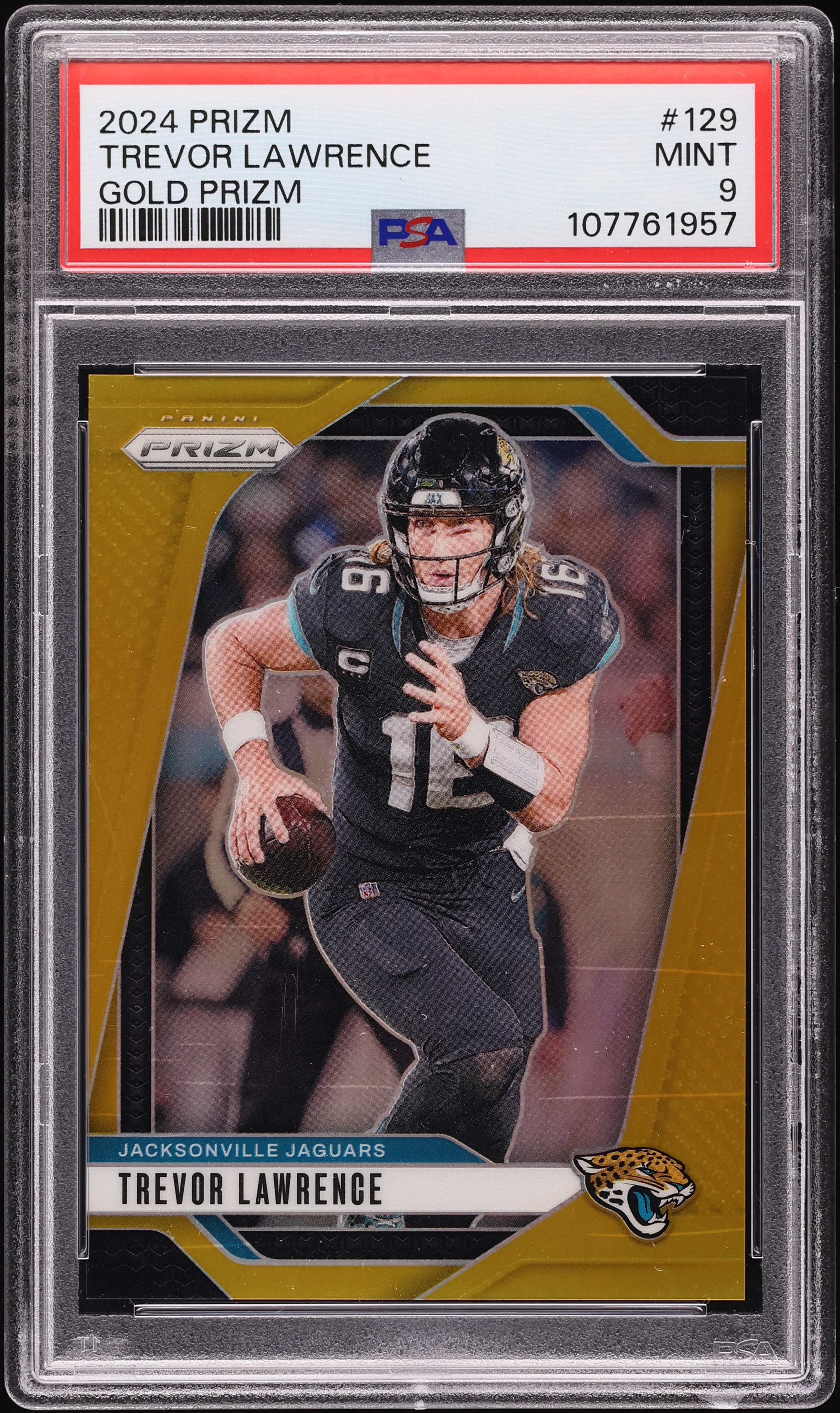 2024 Panini Prizm Gold Trevor Lawrence /10 #129 PSA 9 MINT on