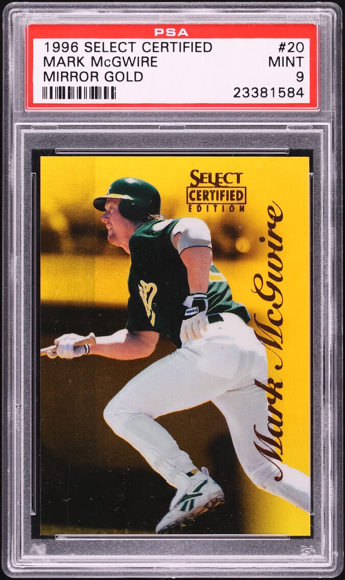 1996 Select Certified Mirror Gold Mark McGwire #20 PSA 9 MINT