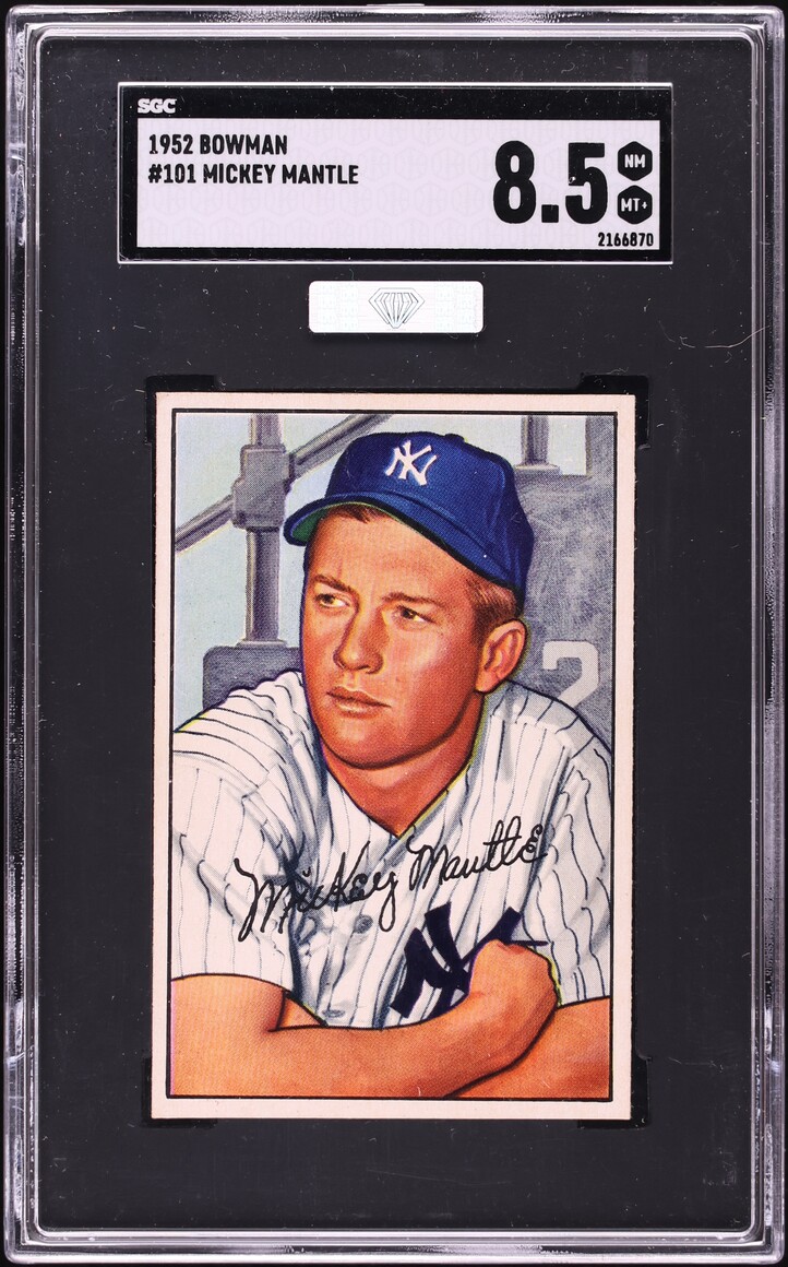 1952 Bowman Mickey Mantle #101 MBA SGC 8.5 NM-MT+