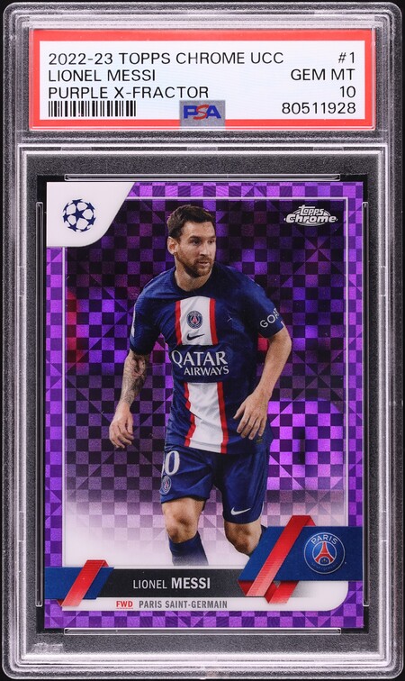 2022 Topps Chrome UEFA Club Competitions Purple Xfractor Lionel