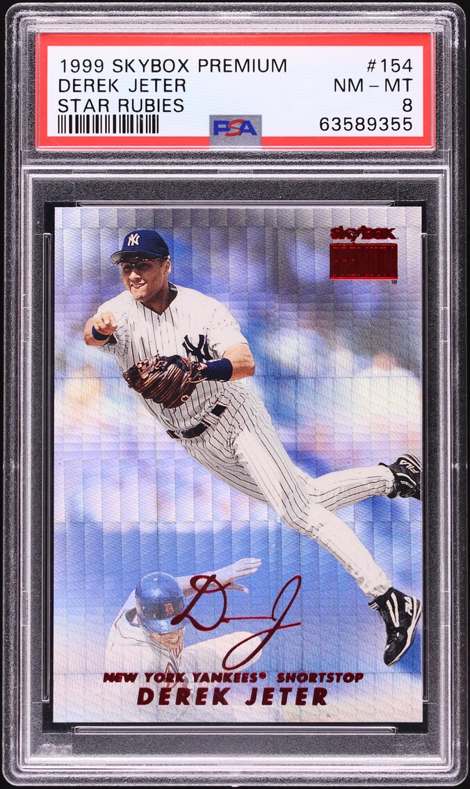 1999 Skybox Premium Star Rubies Derek Jeter /50 #154 PSA 8 NM-MT