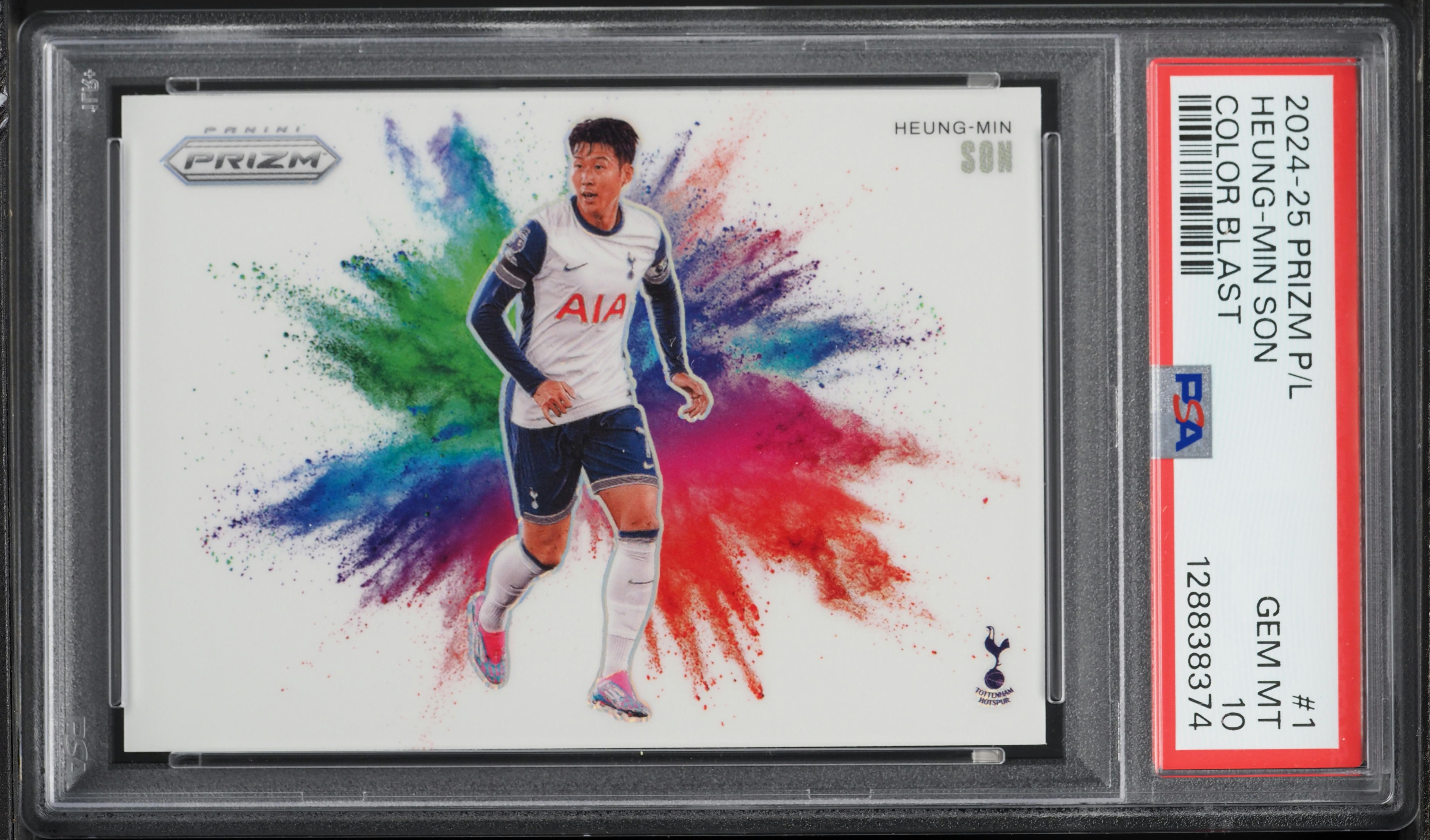 2024 Panini Prizm Premier League Color Blast Heung-Min Son #1 PSA 
