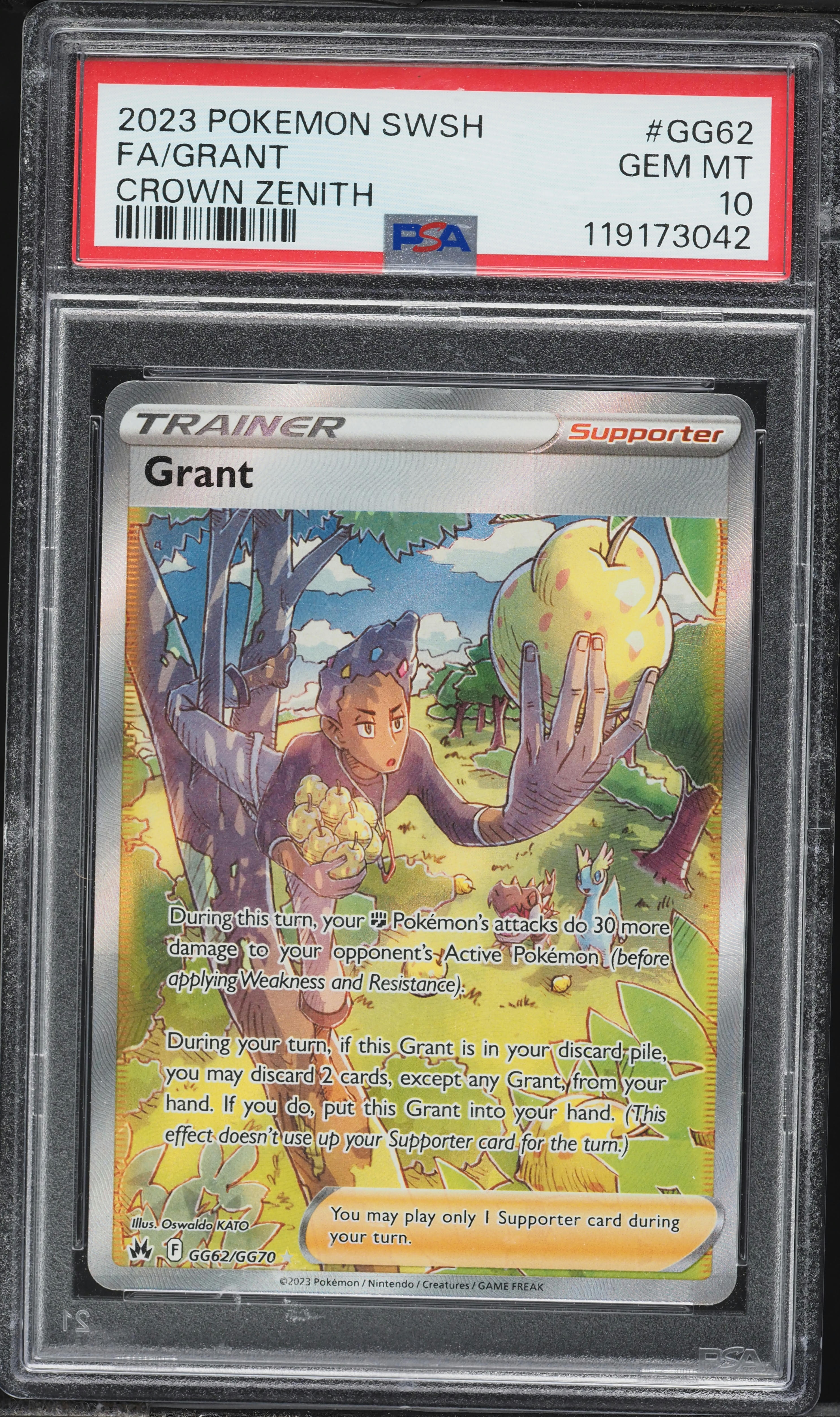 2023 Pokemon Sword & Shield Crown Zenith Alt Art Grant #GG62 PSA