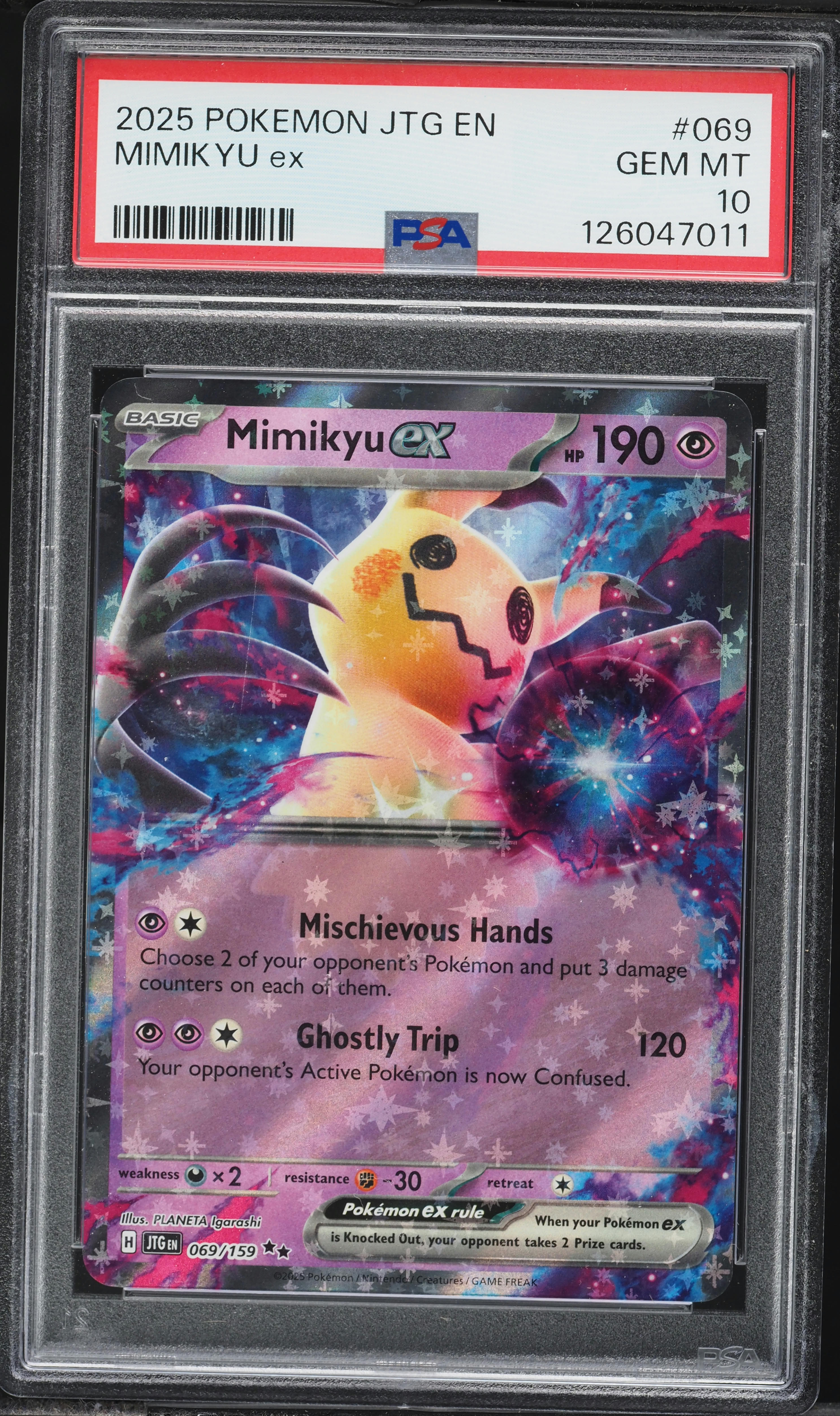 2025 Pokemon Scarlet & Violet Journey Together Mimikyu EX #69 PSA
