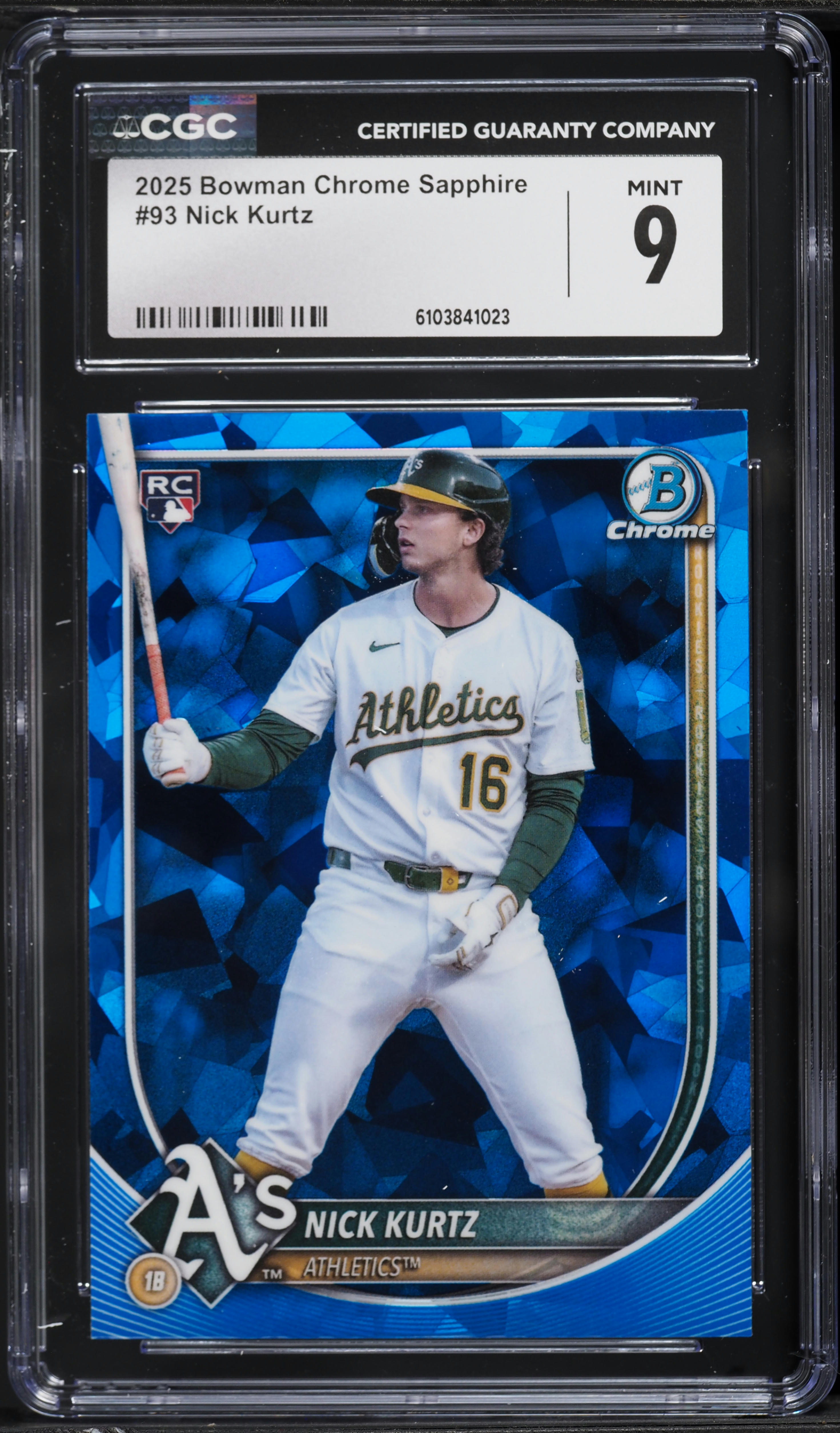 Graded 2025 Topps Bowman Chrome Nick Kurtz #93 Rookie Card PSA 10