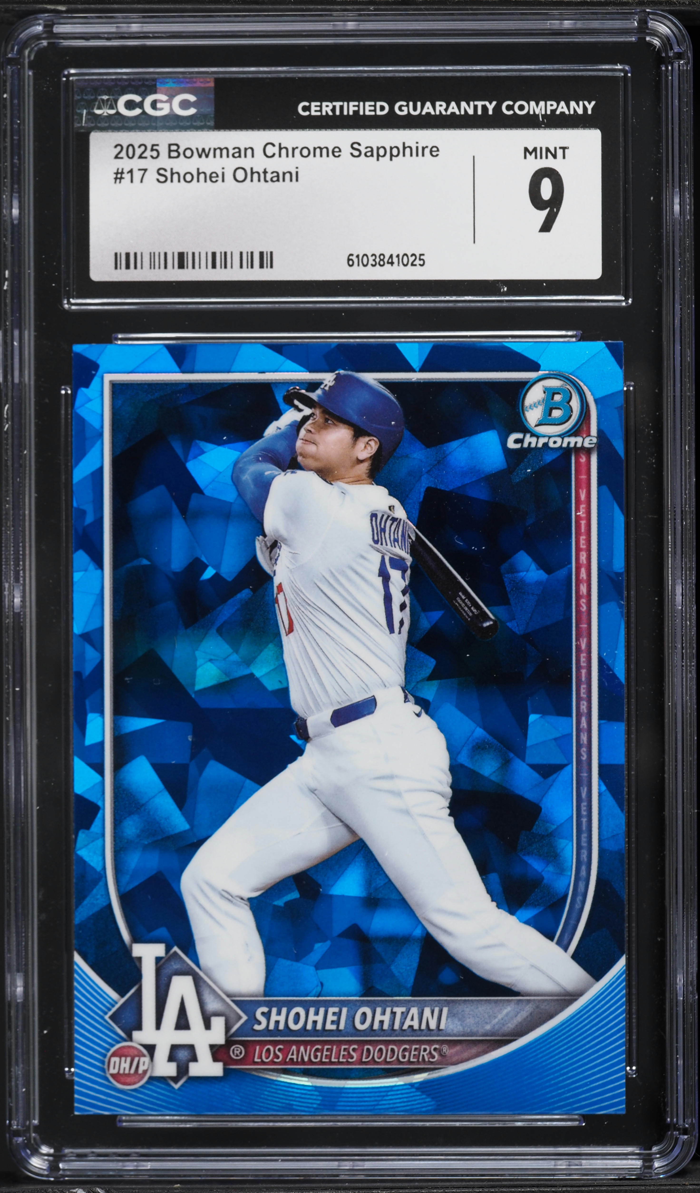 2025 Bowman Chrome Sapphire Shohei Ohtani #17 CGC 9 MINT on
