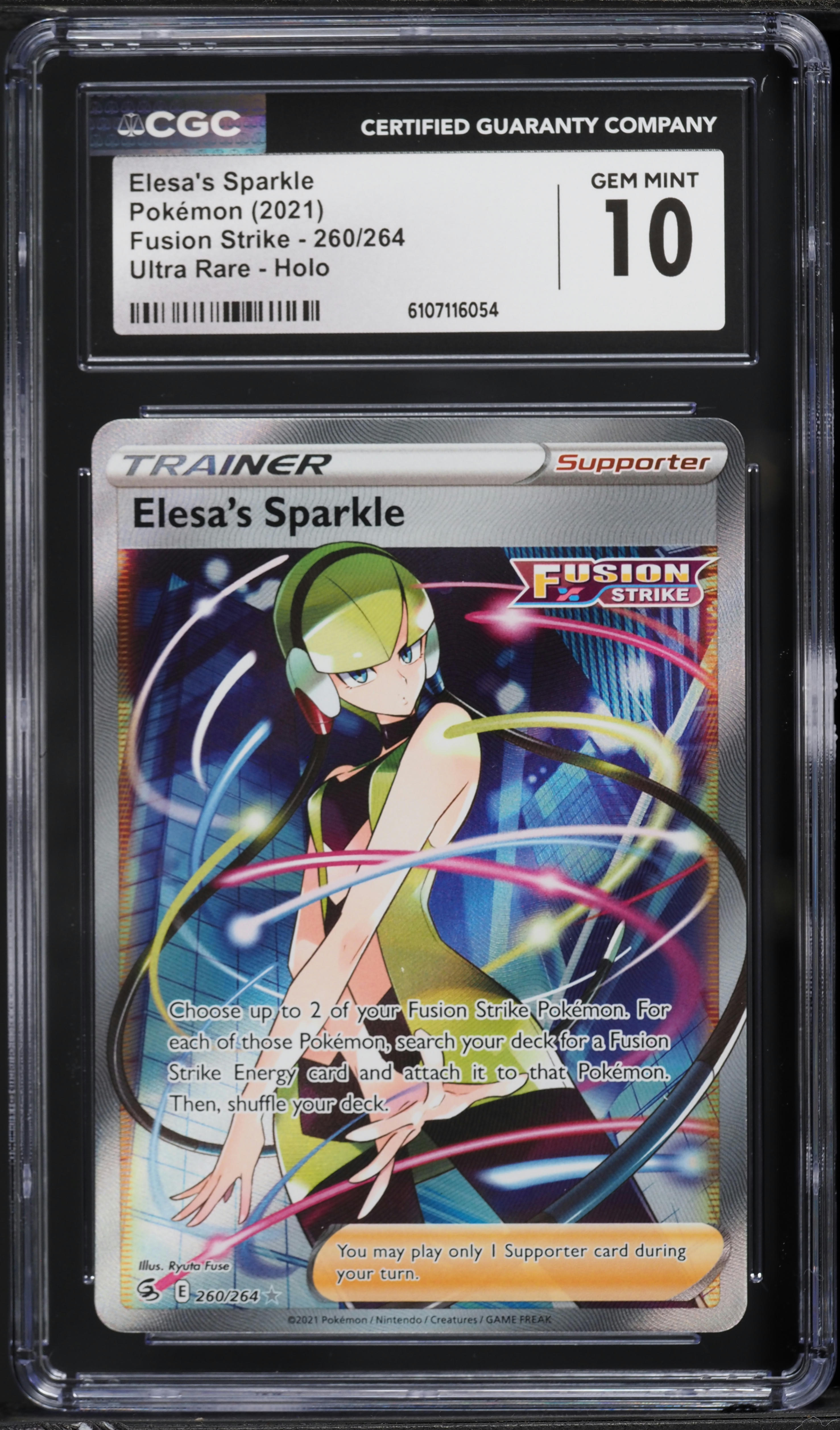2021 Pokemon Sword & Shield Fusion Strike Full Art Elesa's Sparkle #260 CGC  10 GEM MINT on Fanatics Collect