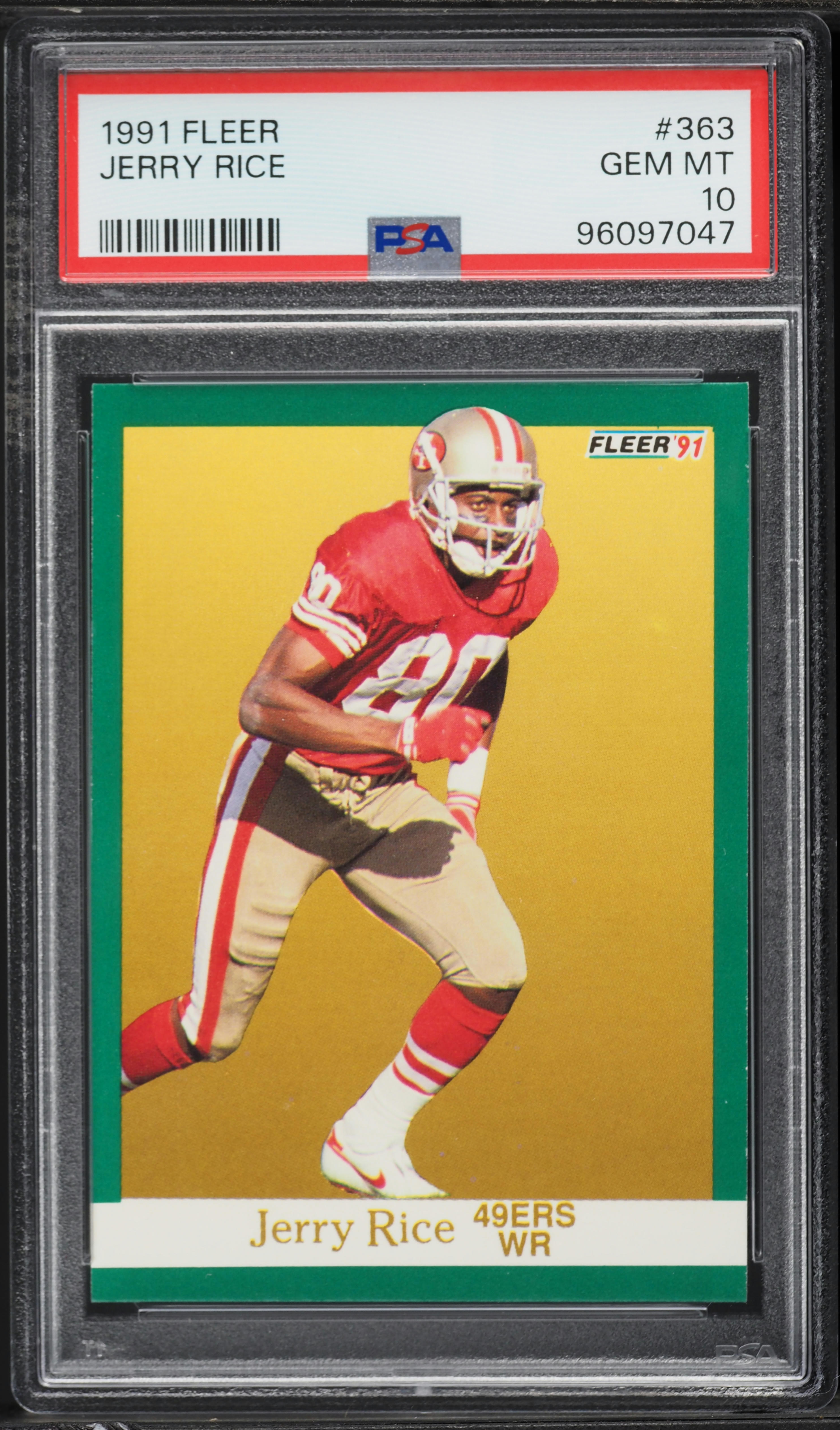 1991 Fleer Jerry Rice #363 PSA 10 GEM MINT on Fanatics Collect