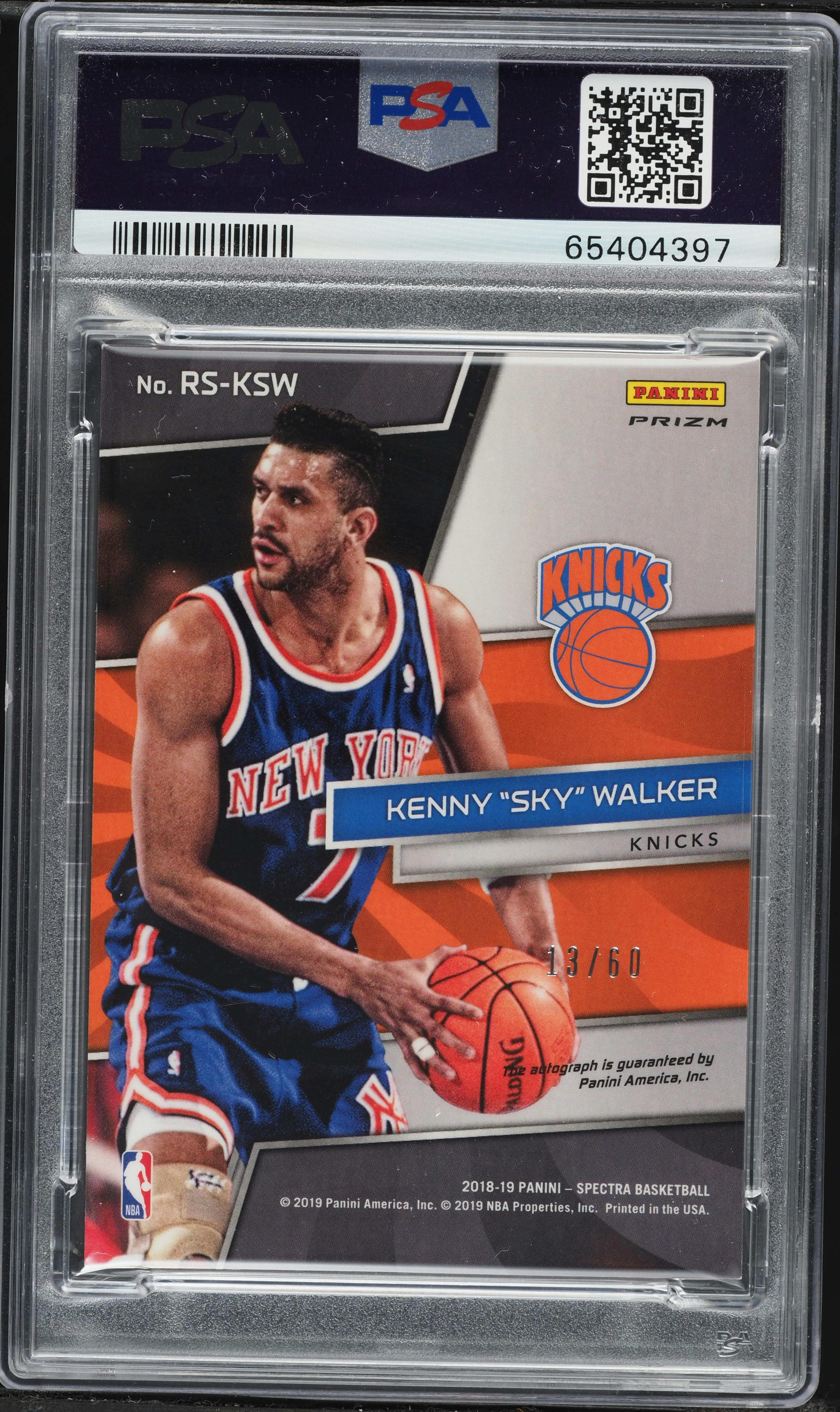 2018 Panini Spectra Radiant Neon Blue Kenny Walker AUTO /60 #RSKSW