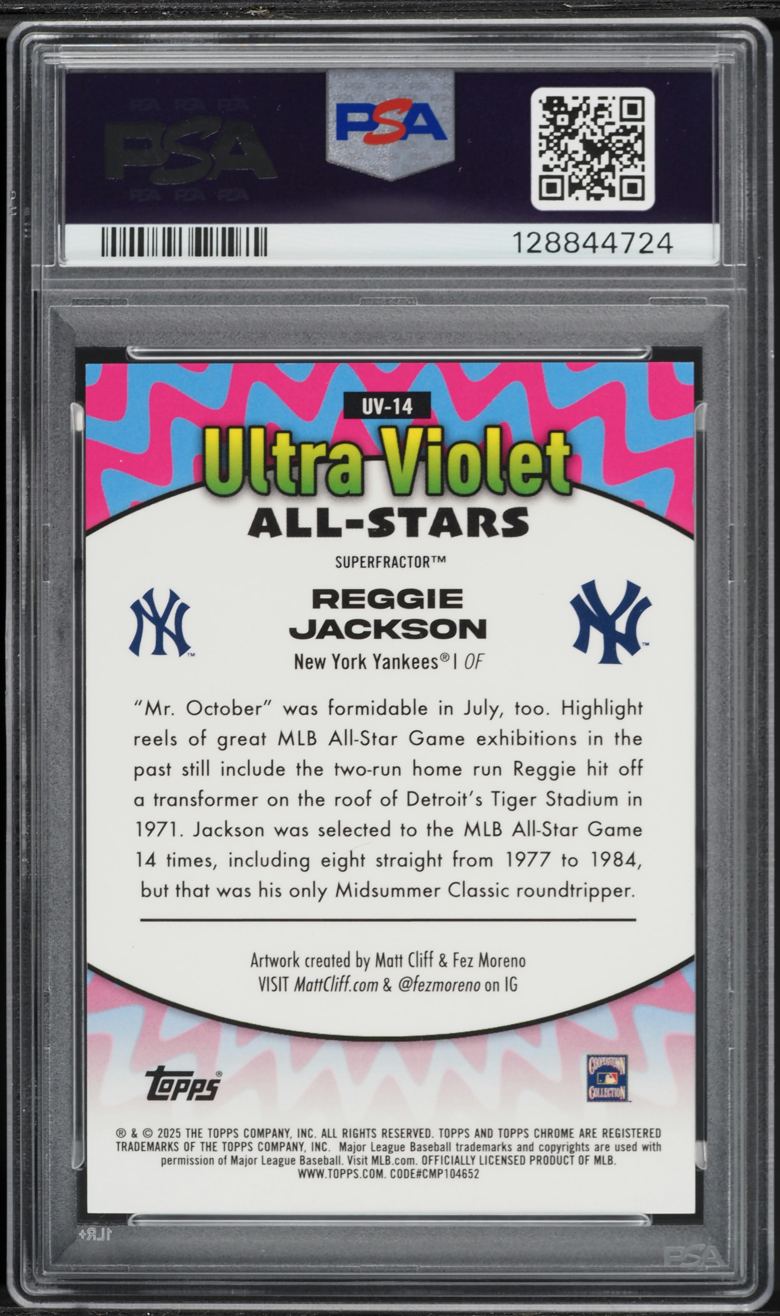 2025 Topps Chrome Ultra Violet All Stars Superfractor Reggie