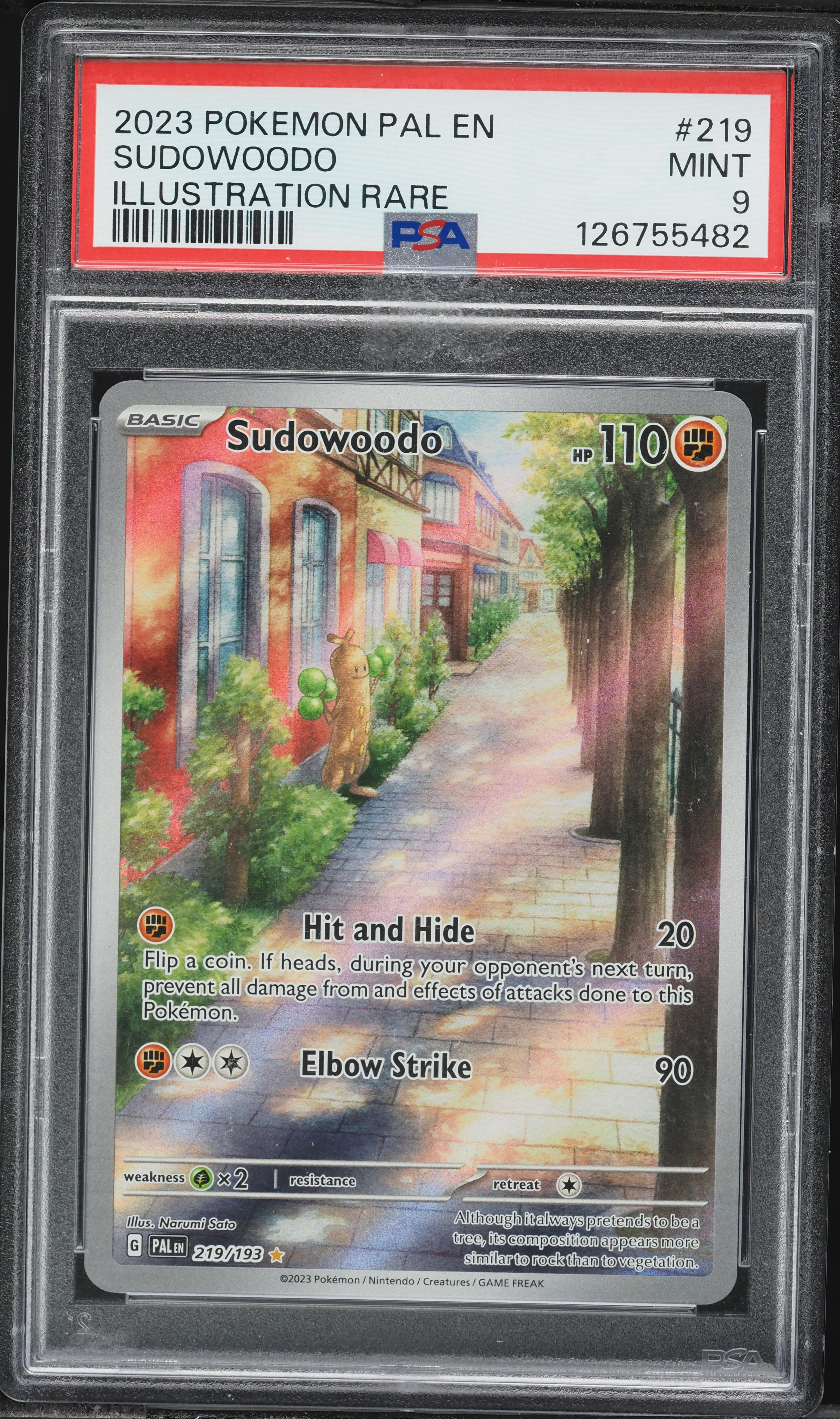 2023 Pokemon Scarlet & Violet Paldea Evolved IR Sudowoodo #219 PSA