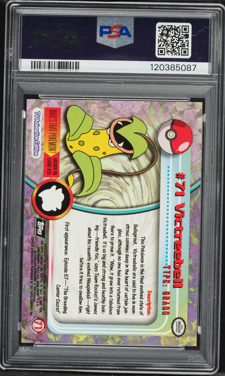 1999 Pokemon Topps TV Victreebell #71 PSA 10 GEM MINT on Fanatics