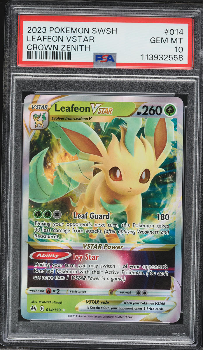 2023 Pokemon Sword & Shield Crown Zenith Leafeon VSTAR #14 PSA 10