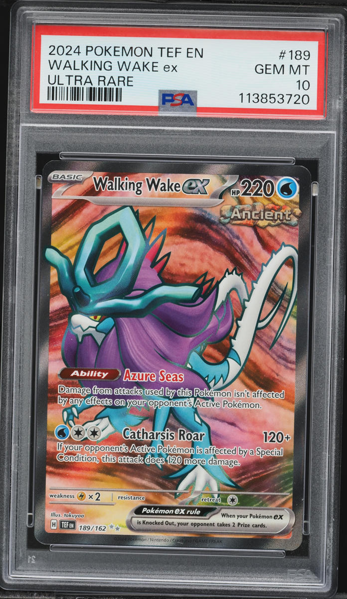 2024 Pokemon Scarlet & Violet Temporal Forces Full Art Walking Wake EX #189 PSA 10 GEM MINT