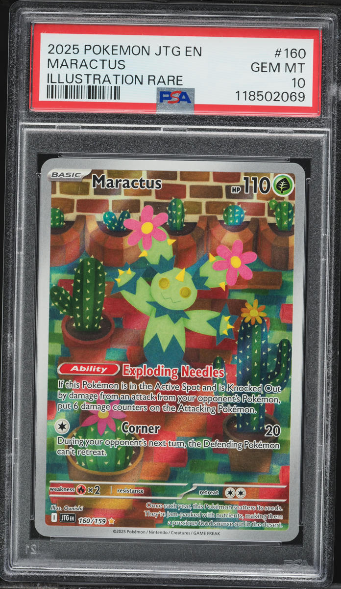 2025 Pokemon Scarlet & Violet Journey Together IR Maractus #160 PSA 10 GEM MINT