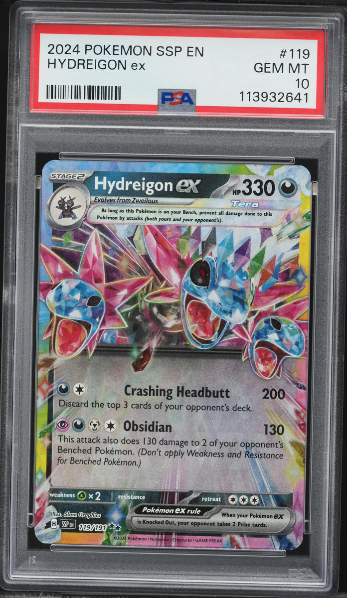 2024 Pokemon Scarlet & Violet Surging Sparks Hydreigon EX #119 PSA 10 GEM MINT on Fanatics Collect 2024 Pokemon Scarlet & Violet Surging Sparks Hydreigon EX #119 PSA 10 GEM MINT on Fanatics Collect