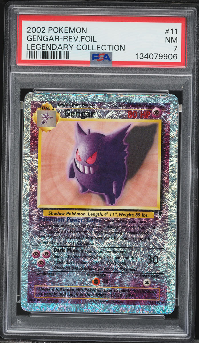 2002 Pokemon Legendary Collection Reverse Holo Gengar #11 PSA 7 NRMT