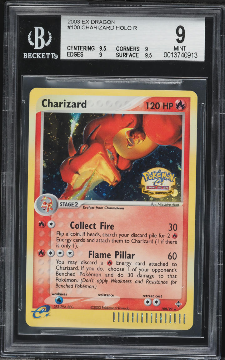 2003 Pokemon EX Dragon Championship Promo Holo Charizard #100 BGS 9 MINT