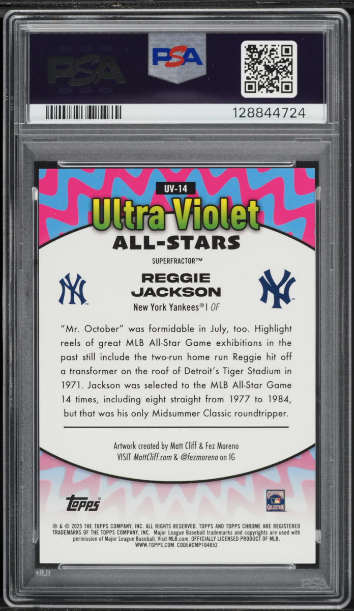 2025 Topps Chrome Ultra Violet All Stars Superfractor Reggie