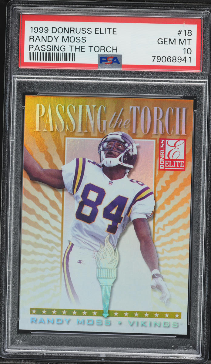 1999 Donruss Elite Passing the Torch Randy Moss /1500 #18 PSA 10 GEM MINT